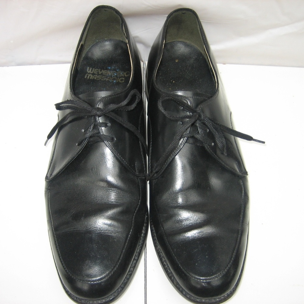 Men's WEYENBERG Massagic Black Dress Oxfords, 10 D